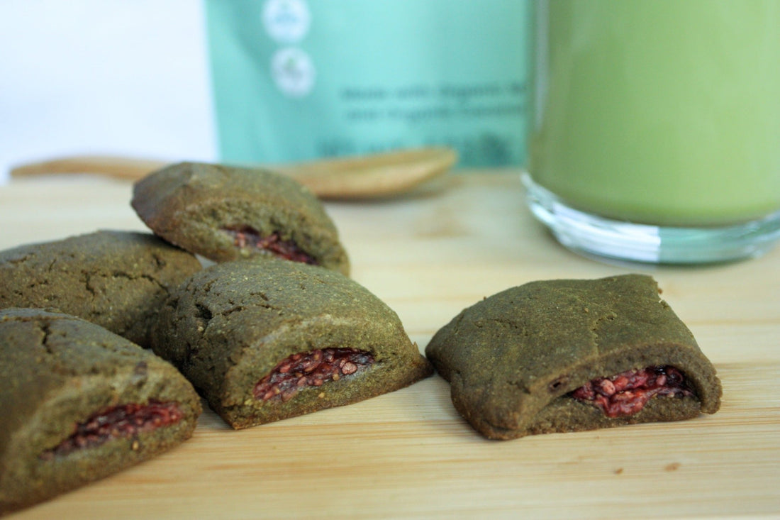 Gluten Free Matcha Strawberry-Chia Cookies - Be Tea Company