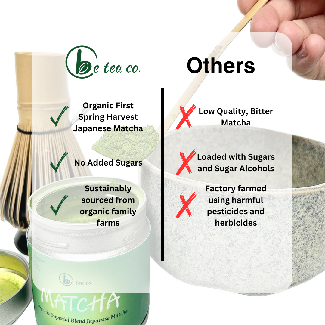Be Tea Co Japanese Matcha is high quality organic matcha with no additives