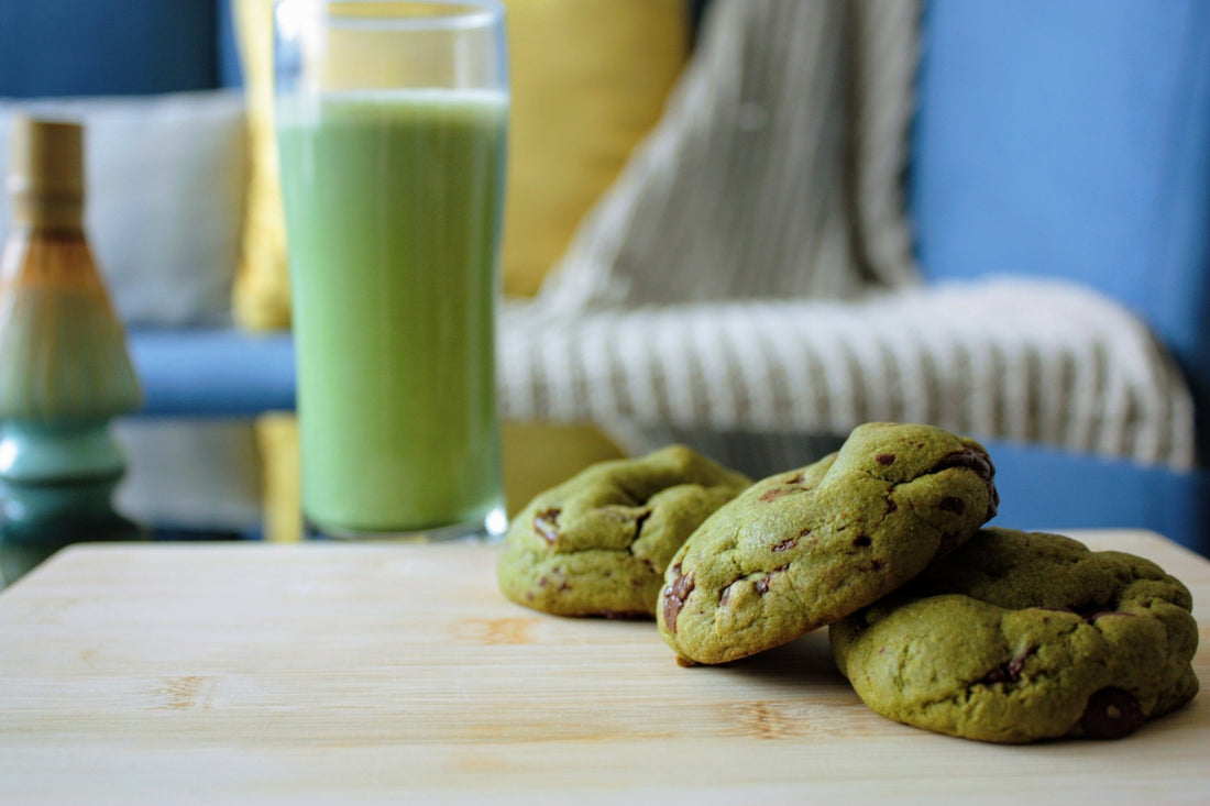 Matcha Cacao Chip Protein Cookies - Be Tea Company